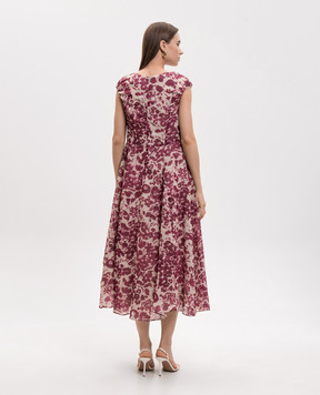 Max Mara SMMPEONIE floral print dress with sash SMMPEONIE
