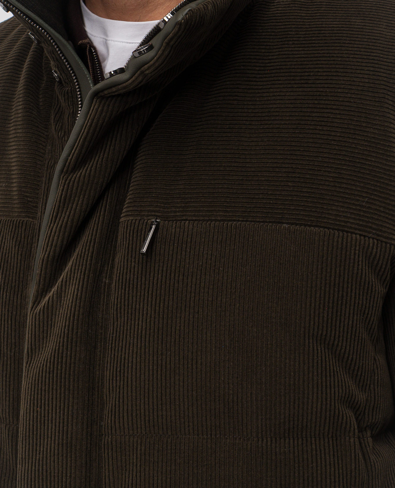 Khaki velvet down jacket Stefano Ricci 5