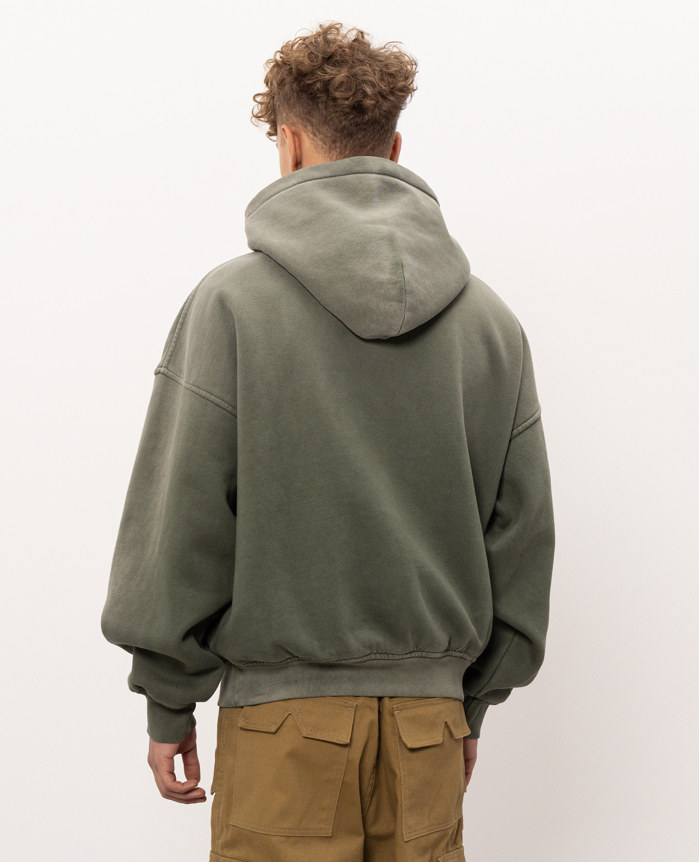 Khaki hoodies with textured logo Rhude 4
