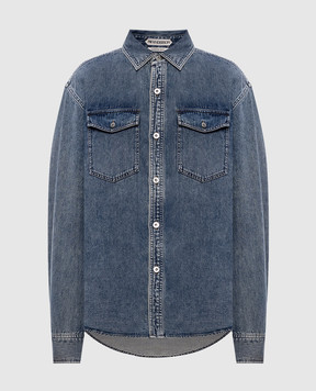 JW Anderson Blue denim shirt with a worn effect DS0016PG1855