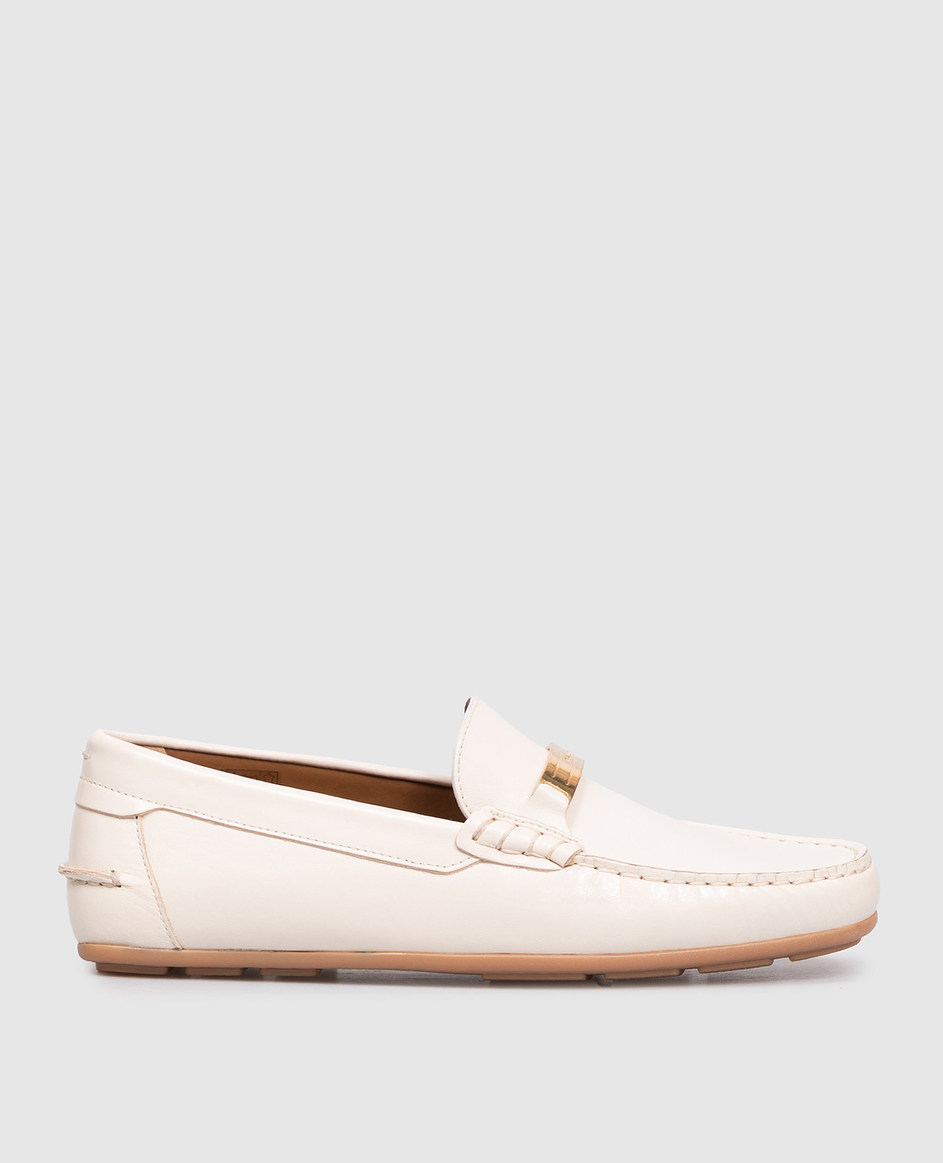 

Clay white leather loafers Bally