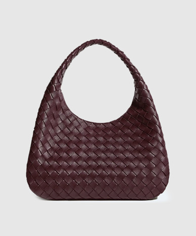 Burgundy leather bag Campana