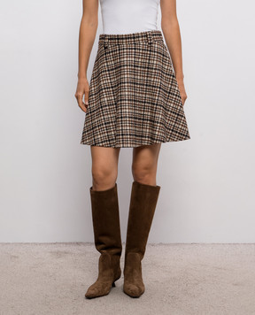 Brunello Cucinelli Beige alpaca wool skirt MP560G4089