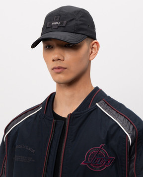 Juun.j Black cap with logo patch JC638BP015