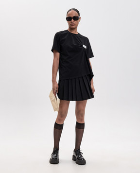Maison Margiela MM6 Black T-shirt with logo patch S52NF0018M20048