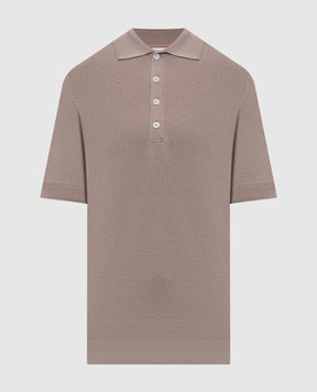 Brunello Cucinelli Beige cotton polo shirt M29400025