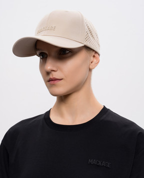 Mackage Beige cap with textured logo ANDERSONMSH