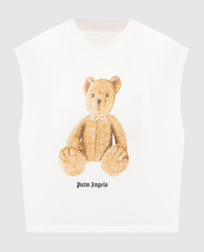 Palm Angels Ivory Bear Top PWAC022S26JER002