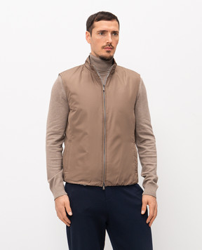 CAPOBIANCO Brown vest 20M145NY00
