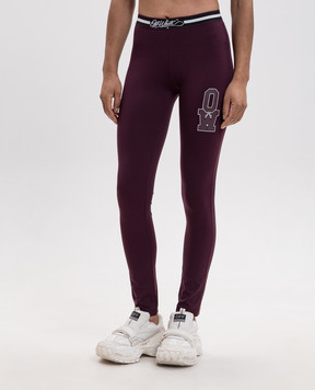 Off-White Purple leggings with monogram print 2FH00390B