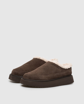 Inuikii Brown suede mules 10140260021