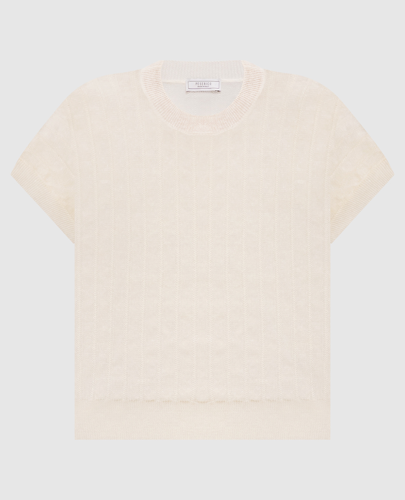 Beige top with linen Peserico