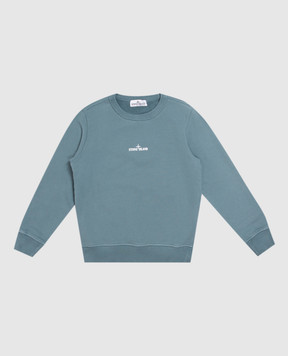 Stone Island Children's blue sweatshirt with print L2S166100014S051414