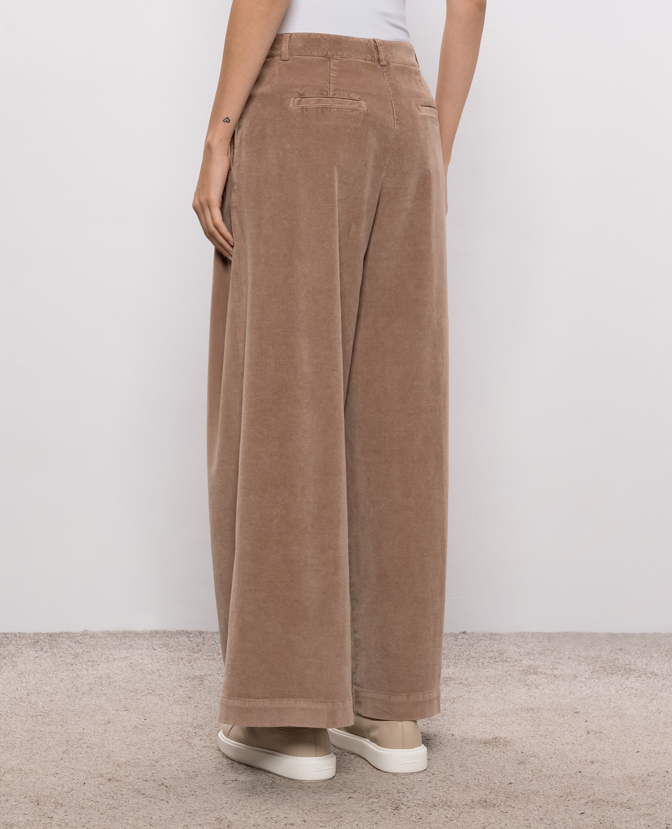 Beige corduroy pants Peserico 4