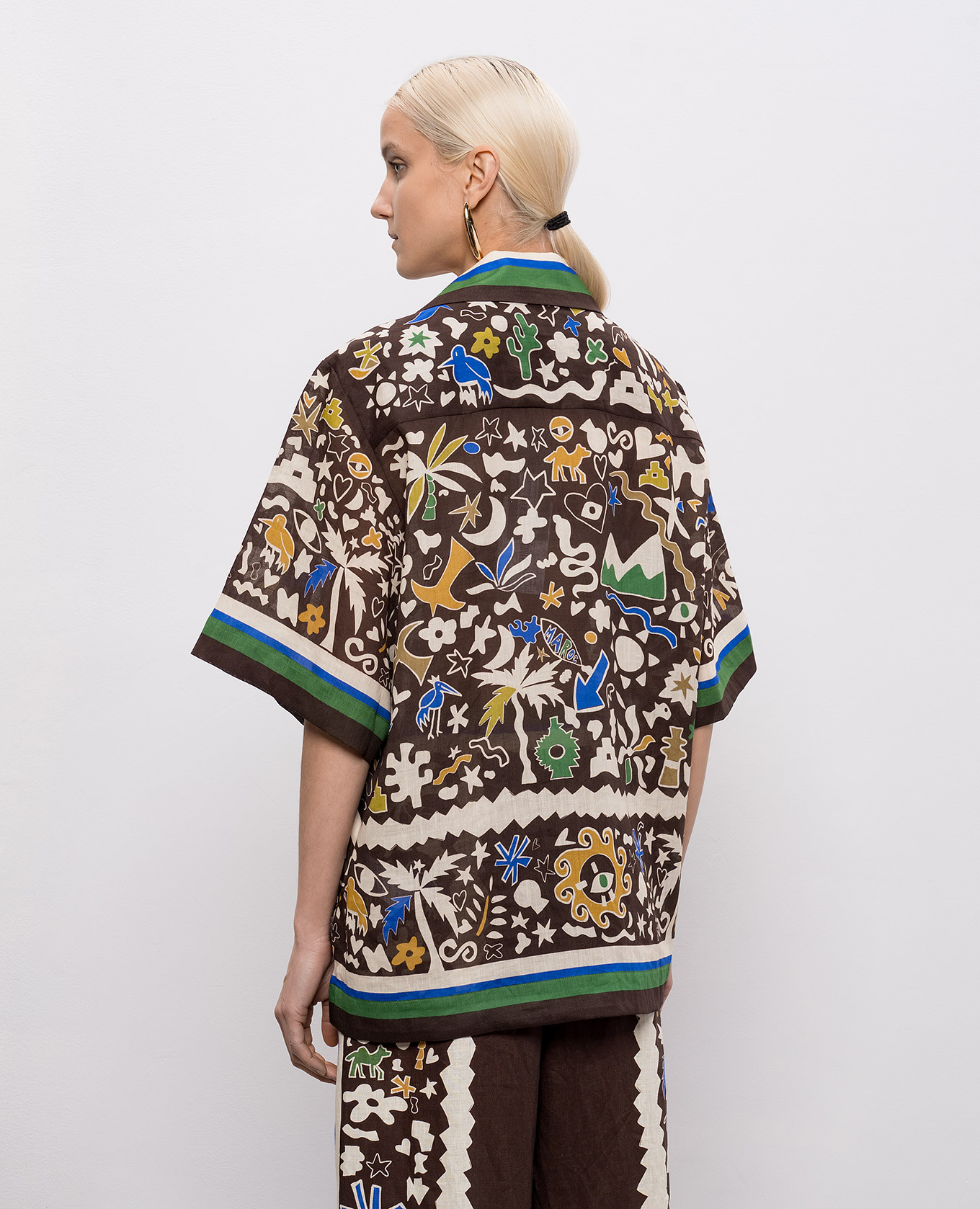 Maroc brown shirt with frame Alemais 4