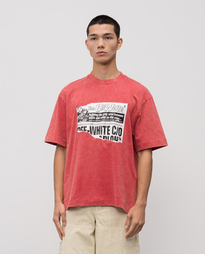Off-White Red T-shirt News 44MAA120F5J009
