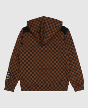 Sprayground Children's brown checked hoodie SPY1490G