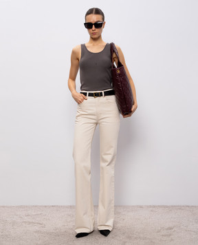 Saint Laurent Cassandre gray top 823603Y37EC