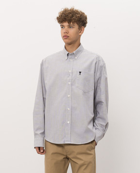 Ami Paris Gray striped shirt HSH822CO0087