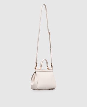 Dolce&Gabbana Sicily white leather bag with logo BB6003B1001