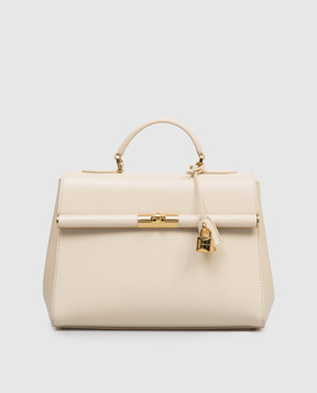 Dolce&Gabbana Marlene ivory leather satchel bag BB7932A3G19