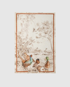 TESSITURA TOSCANA TELERIE Beige Norma Fagiano linen kitchen towel NC190031020067