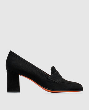 Santoni Black suede shoes WDOR72446HI2NAEA