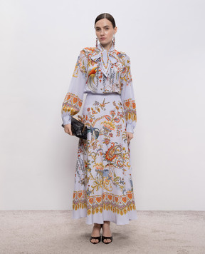 Etro Blue printed silk blouse WRJA009199SP1N6
