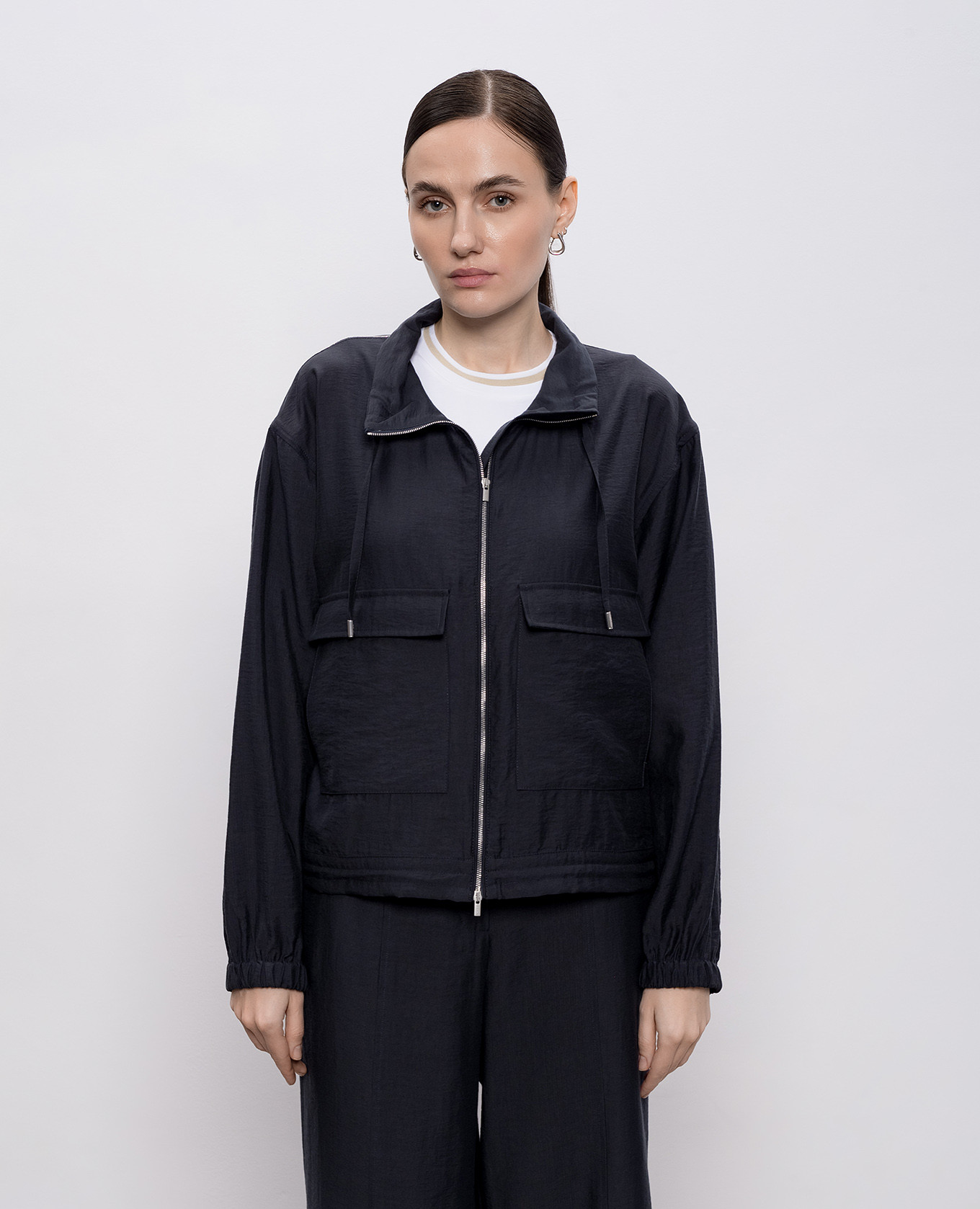

Blue jacket with chain Peserico