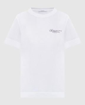 Givenchy White T-shirt with logo print BW70FJP7A7