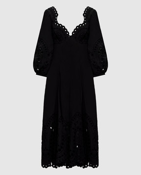 Charo Ruiz Corbin black midi dress 263615