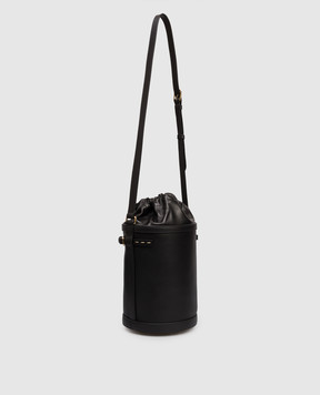Valentino Black leather bucket bag VLogo 8W2B0S97YYQ