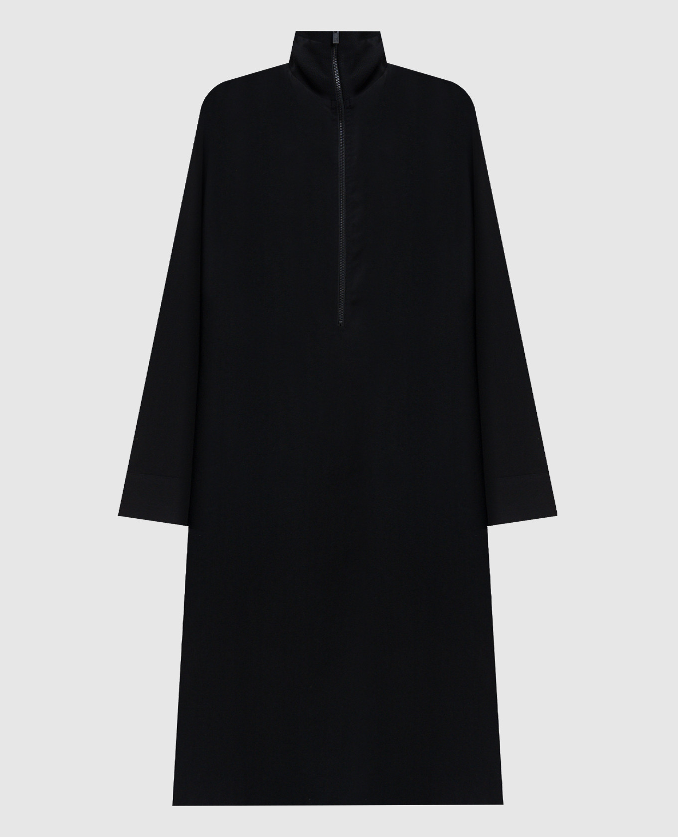 

Black midi dress with wool Y`S Yamamoto