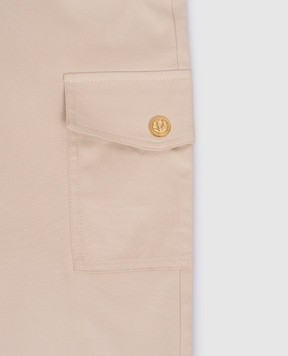 Balmain Children's beige cargo pants BY6R00G0197
