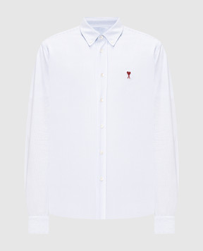 Ami Paris Blue striped shirt BFUSH063CO0087