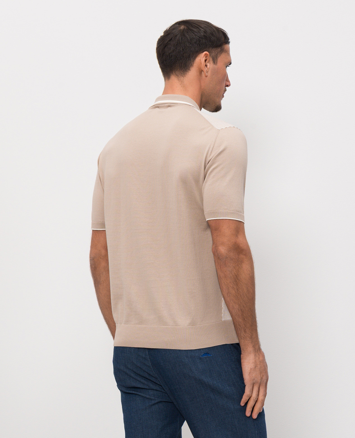 

Beige polo shirt with a pattern Castangia dal 1850