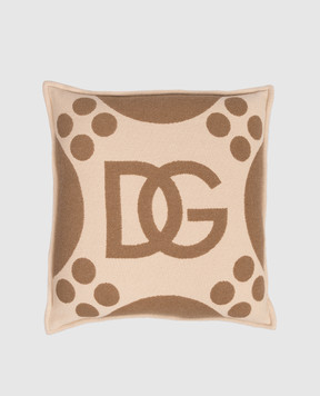 Dolce&Gabbana Beige wool decorative pillow TCE008TCAN2