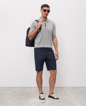Stefano Ricci Blue shorts made of wool, silk and linen M1T6100331WKL07U