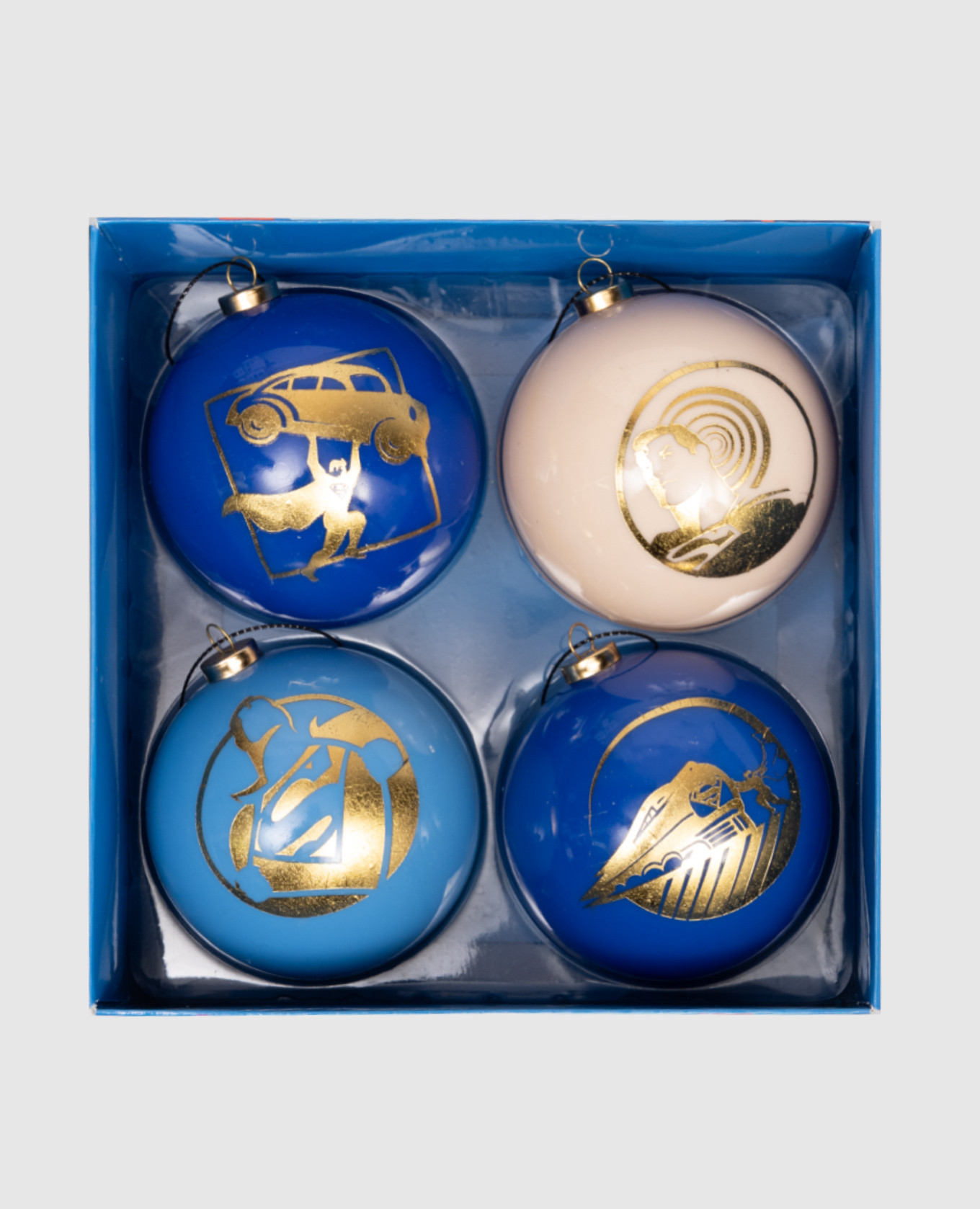 

Set of Christmas tree balls SuperMan 4 pcs Warner Brothers, Blue