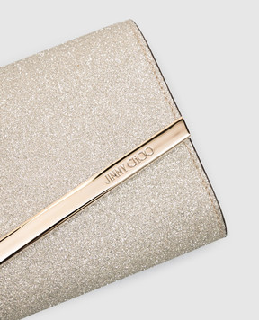 Jimmy Choo Emmie gold glitter clutch EMMIEDGZ