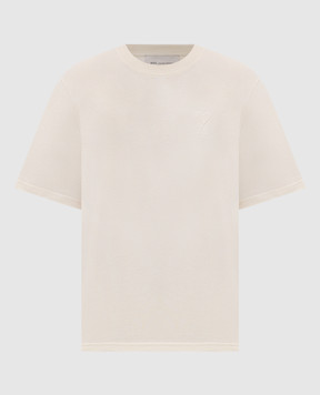 Ami Paris Ivory T-shirt with emblem UTS357726m