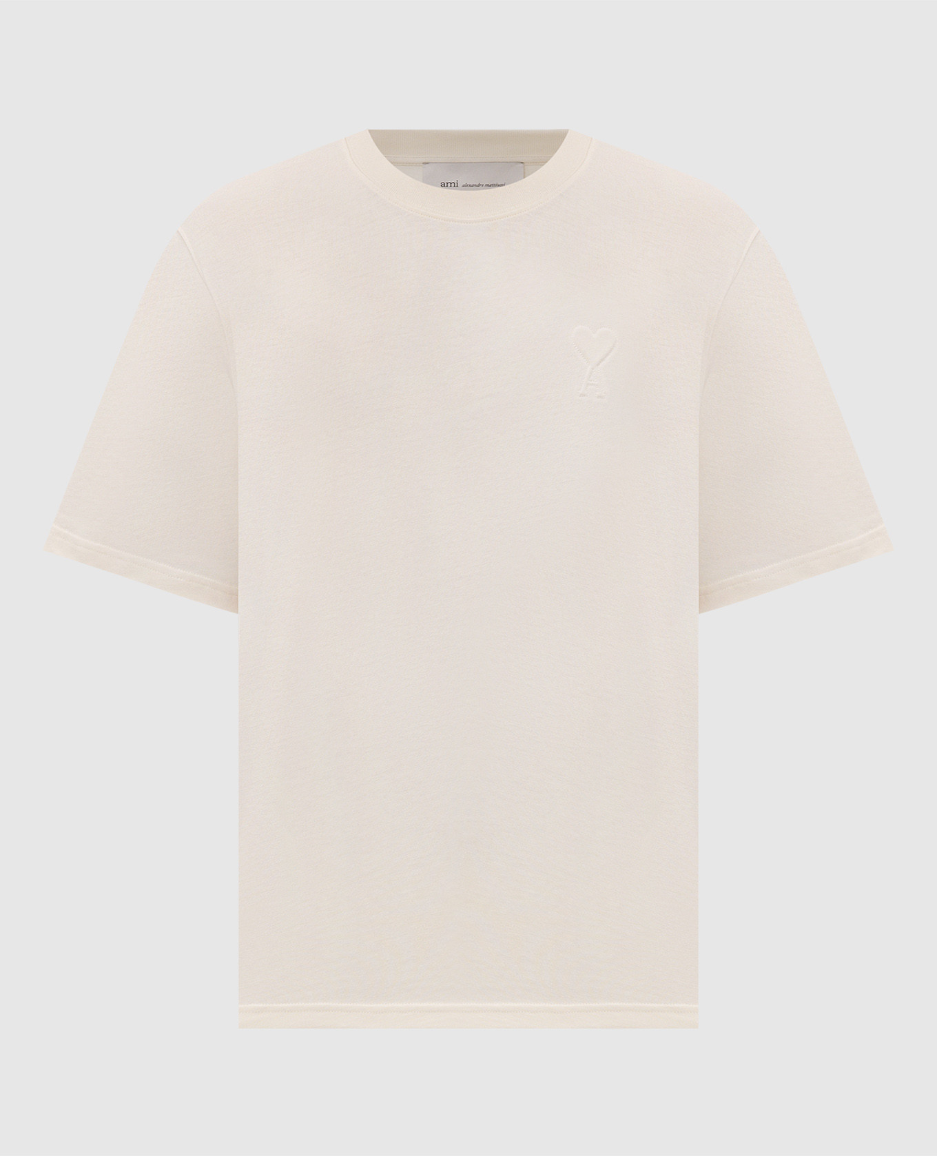 Ivory T-shirt with emblem