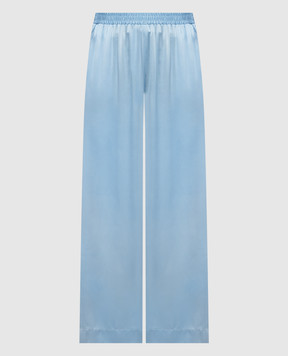 Ermanno Scervino Blue silk pants D482P756NXE