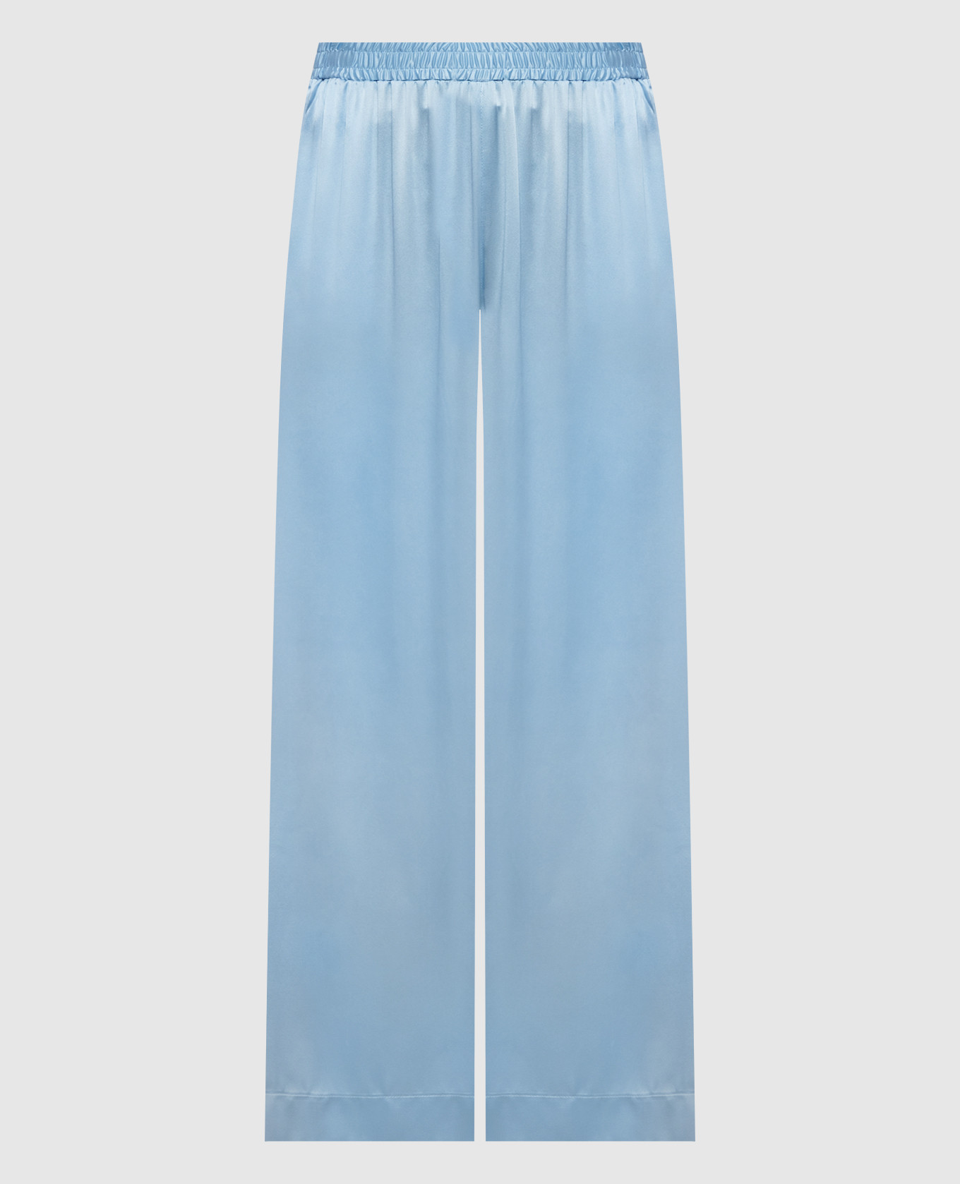 Blue silk pants