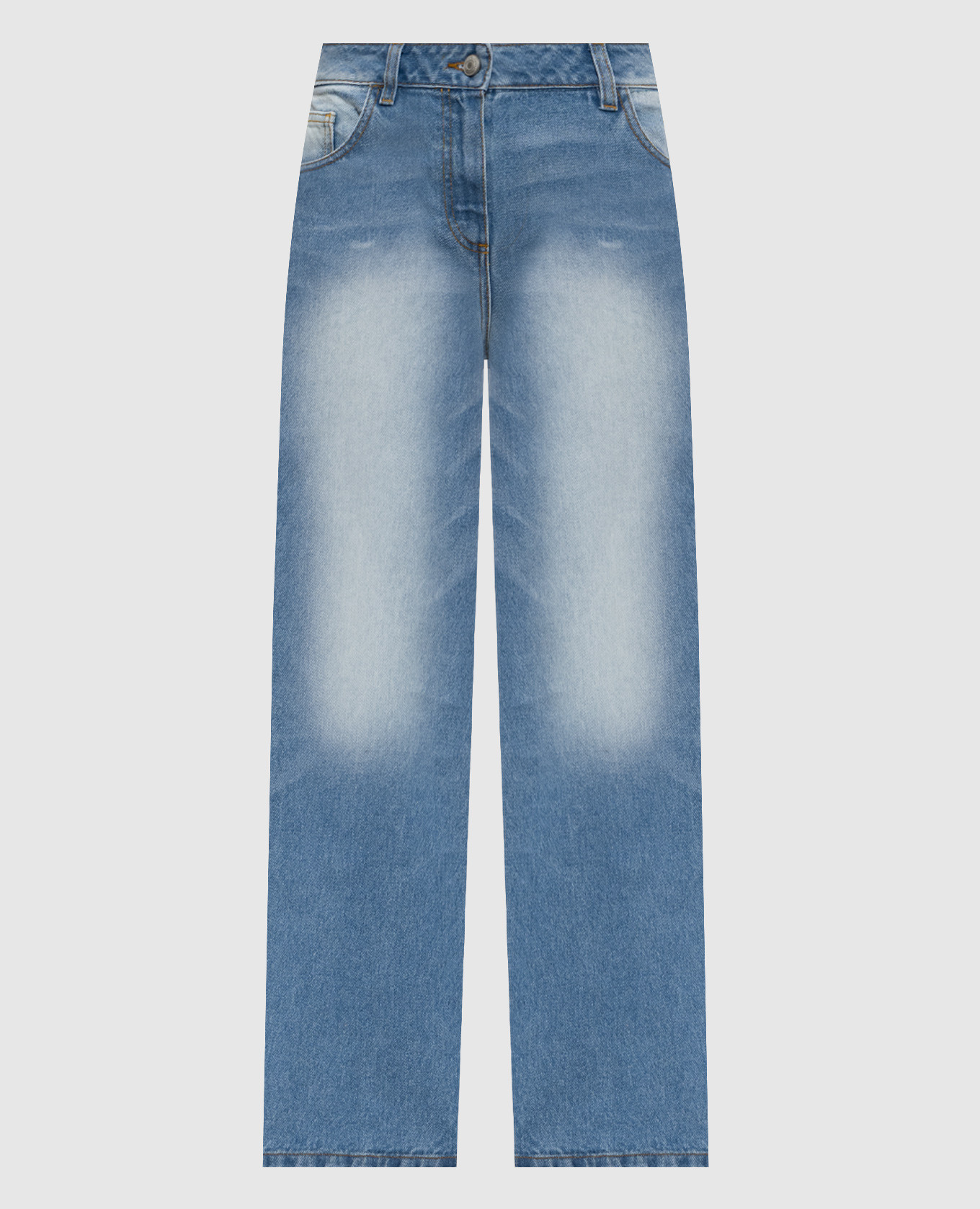 

Blue jeans with a worn effect Magda Butrym, Light blue