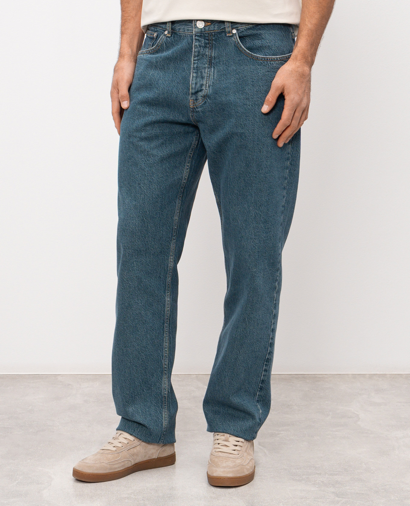 

Blue jeans with logo patch Trussardi