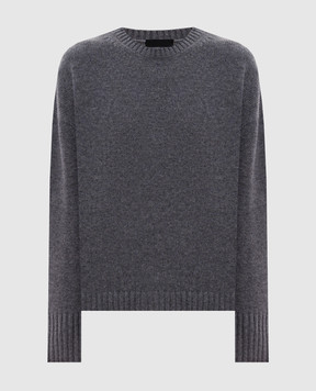 Simonetta Ravizza Denise gray cashmere sweater F06KN117T67