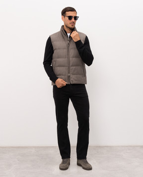 Stefano Ricci Black wool jumper with zipper K303025L01F26345