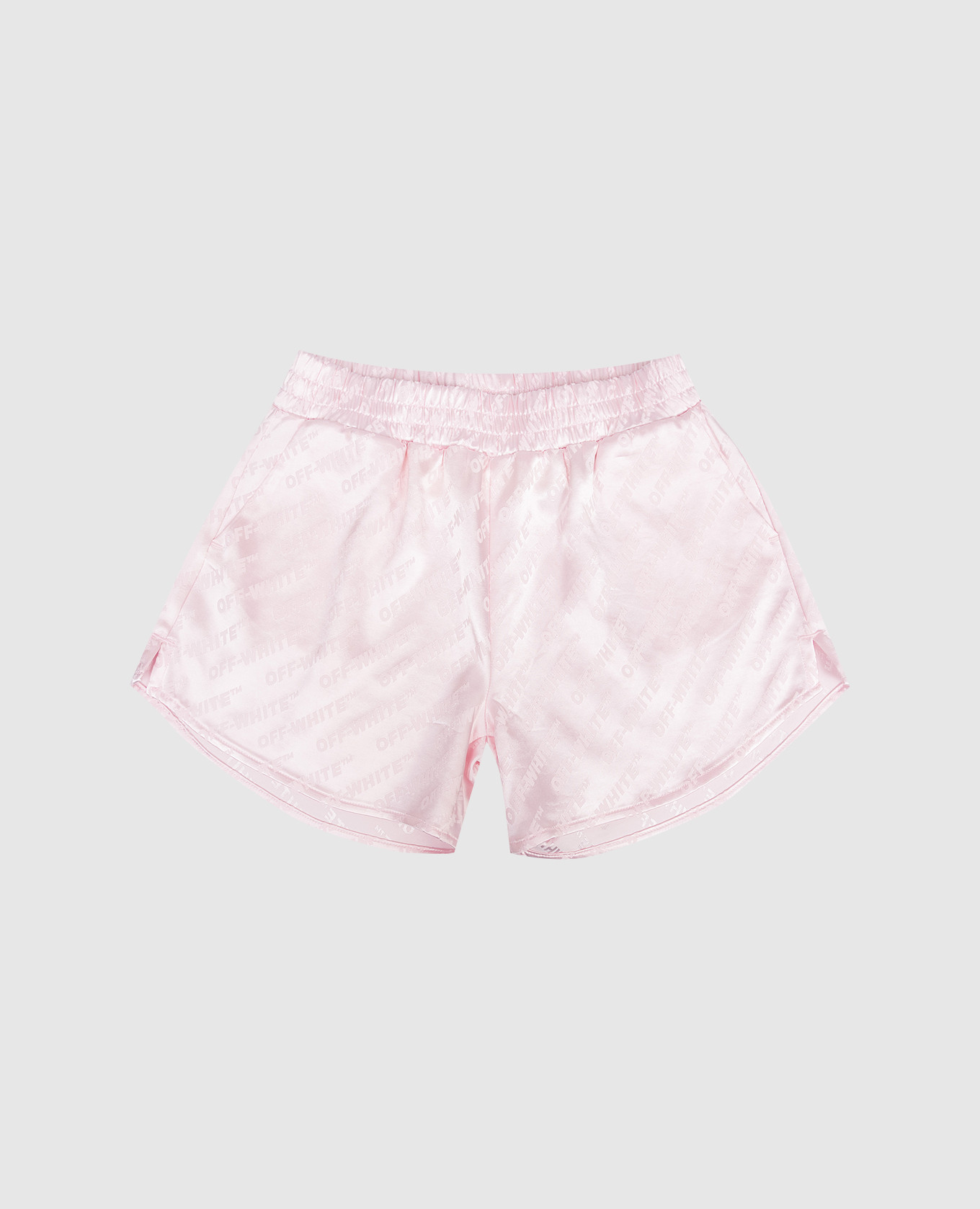 

Children's pink shorts with logo pattern Off-White