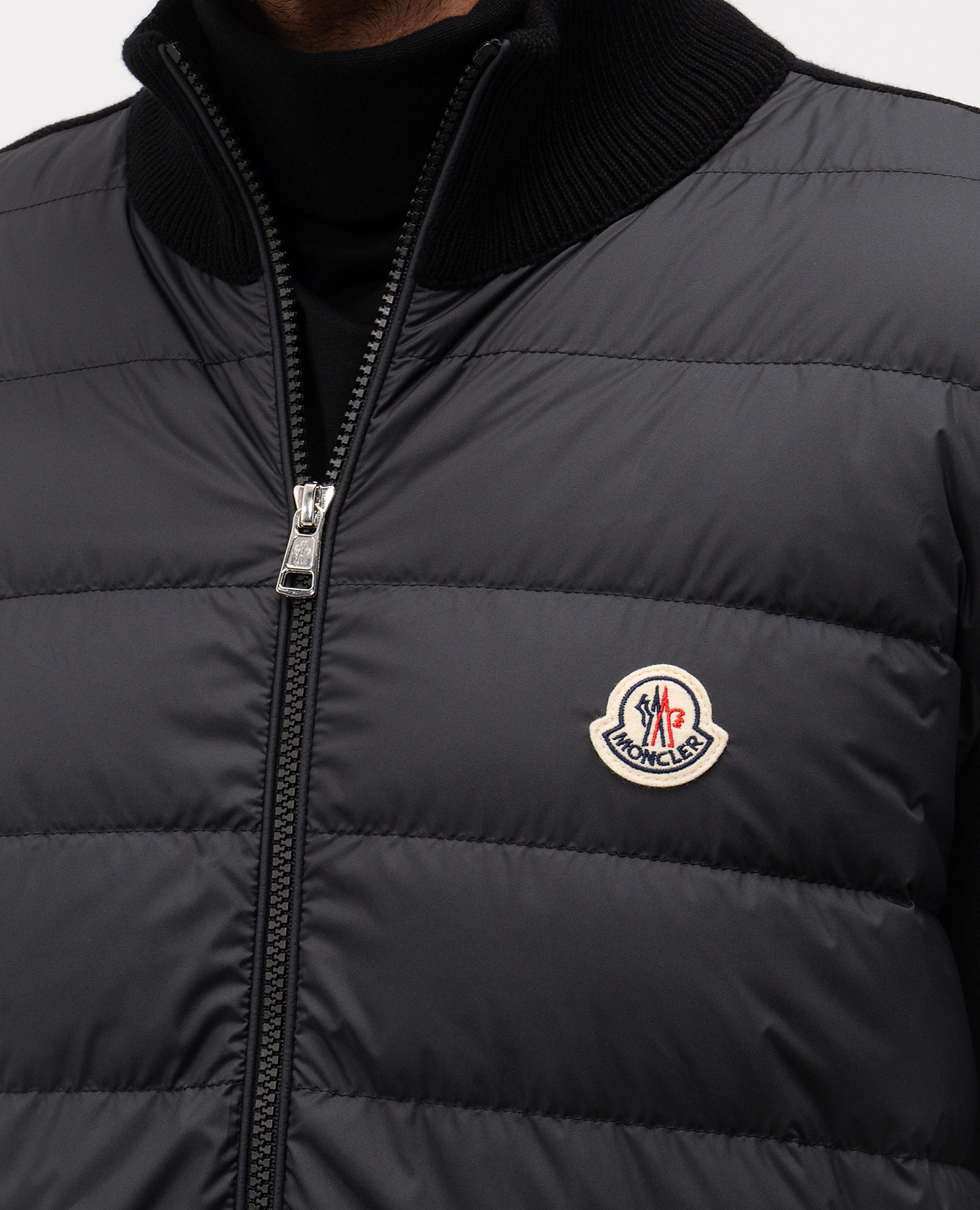 

Black logo combination jacket Moncler